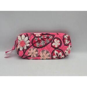 Vera Bradley Cosmetic Bag Women OS Pink Excellent Quilted Floral Folkloric Pouch